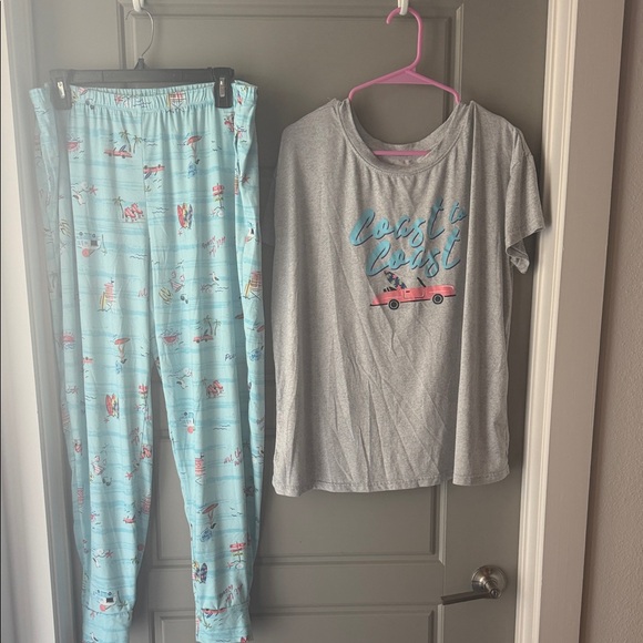 Joyspun Other - Coastal Dream Women's Pajama Set - Gray and Light Blue